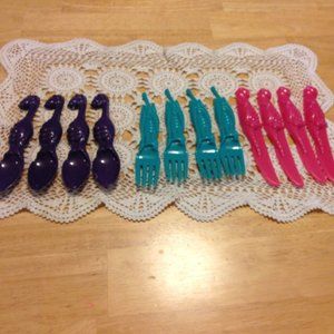Vintage Animal forks, spoons, knives for kids, Fun Dimensions